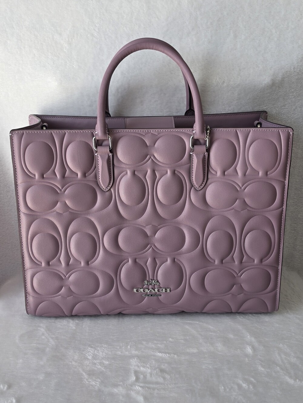 Coach Signature Quilted Leather Tote - Jasmine - Picture 1 of 13